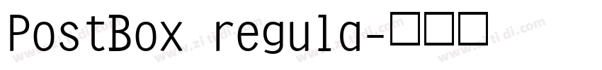 PostBox regula字体转换